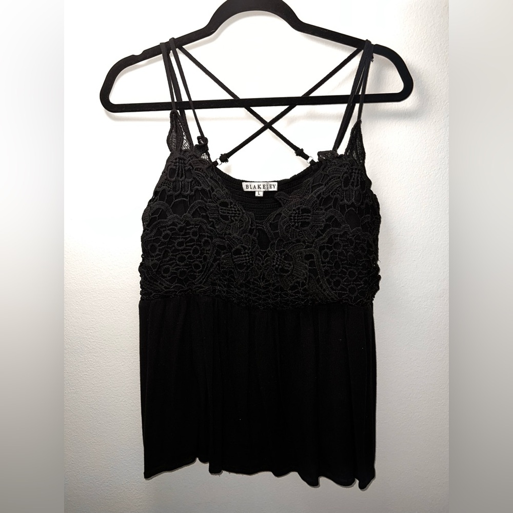 Chic Black Lace Camisole by Blakeley
